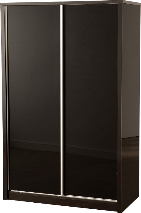 2 door sliding wardrobe in black gloss , Please click to get details