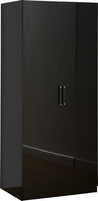 Modern two door black gloss wardrobe , Please click to get details