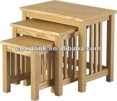 Three Unique Ash Nesting Tables , Please click to get details